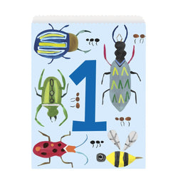 Bug 1st Birthday Paper Goodie Bags, 8ct