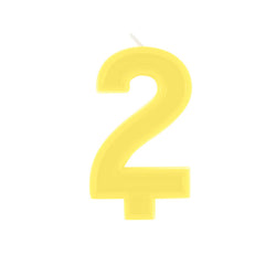 Raised Border Number 2 Birthday Candle