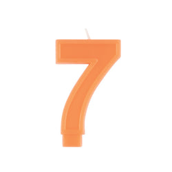 Raised Border Number 7 Birthday Candle