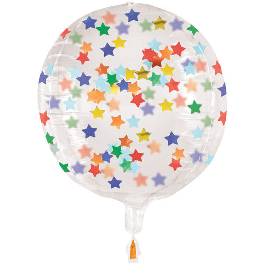 Clear Sphere Balloon with Star Shaped Confetti 15