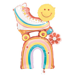 Rainbow & Roller Skate Shaped Giant Foil Balloon 40