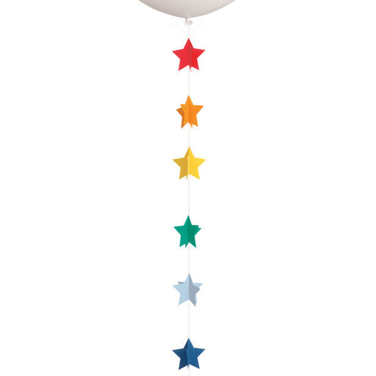 3D Paper Stars Balloon Tail, 6 ft