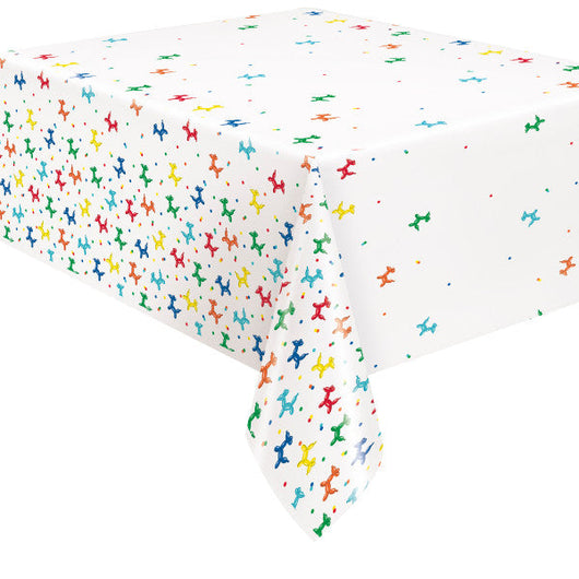 Balloon Dog Birthday Rectangular Plastic Table Cover, 54