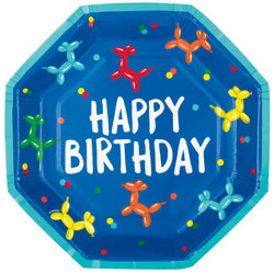 Balloon Dog Birthday Octagon Shaped 9.25