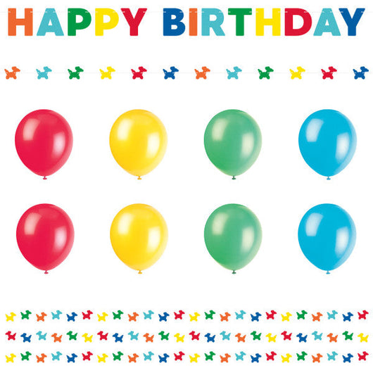 Balloon Dog Birthday Latex Balloons & Decorations Kit