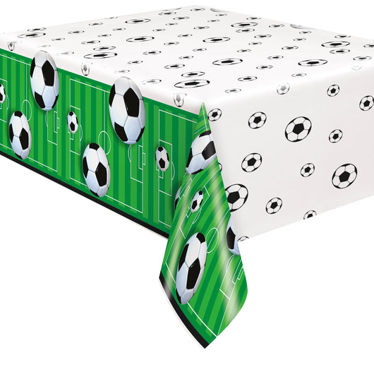 Soccer Party Rectangular Plastic Table Cover, 54