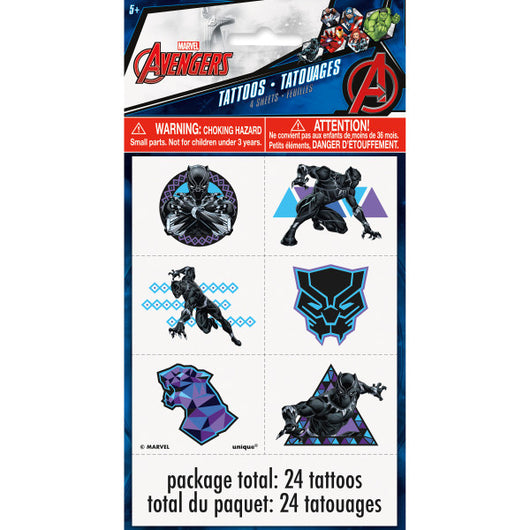 Black Panther Tattoos, 24ct