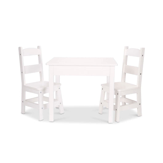 Melissa & Doug Wooden Table & Chairs - White (1)