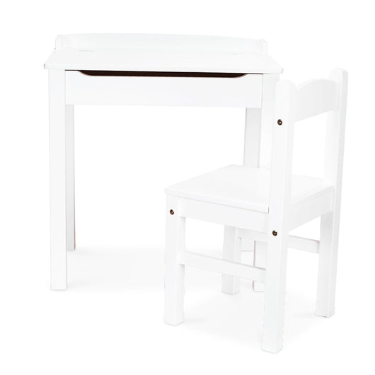 Melissa & Doug Wooden Lift-Top Desk & Chair - White (1)
