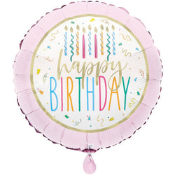 Rainbow Birthday Sweets Round Foil Balloon 17
