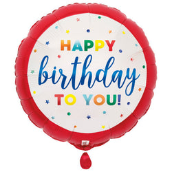 Dots & Stars Birthday Round Foil Balloon 17
