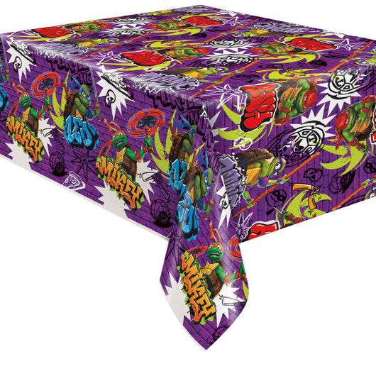TMNT Mutant Mayhem Rectangular Plastic Table Cover, 54