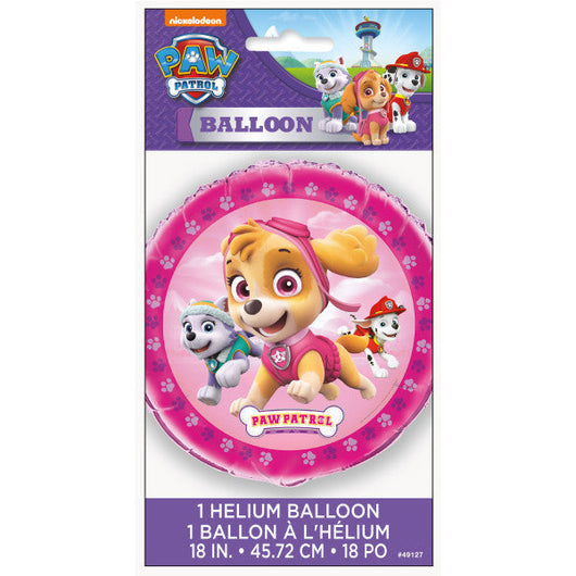 Paw Patrol Girl Round Foil Balloon 18