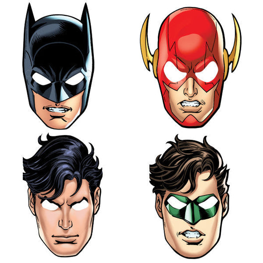 Justice League Party Masks, 8ct