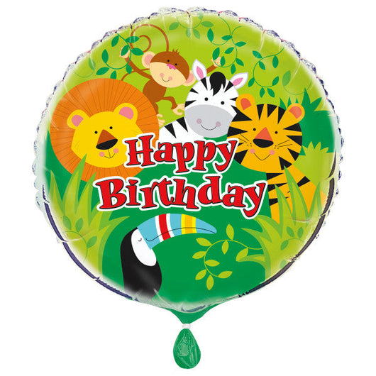 Animal Jungle Round Foil Balloon 18