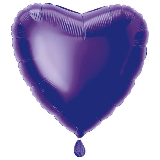 Deep Purple Solid Heart Foil Balloon 18