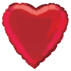 Red Solid Heart Foil Balloon 18