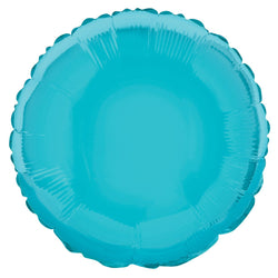 Baby Blue Solid Round Foil Balloon 18