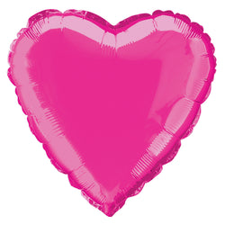 Hot Pink Solid Heart Foil Balloon 18