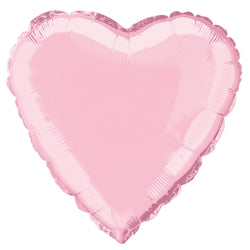 Pastel Pink Solid Heart Foil Balloon 18