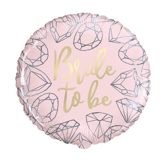 Pink Diamond Bride to Be Round Foil Balloon 18
