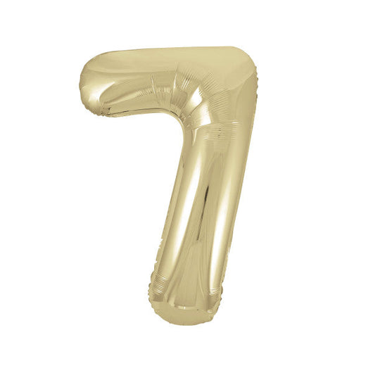 Gold Number 7 Shaped Foil Balloon 34