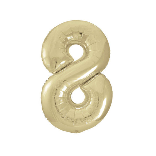 Gold Number 8 Shaped Foil Balloon 34