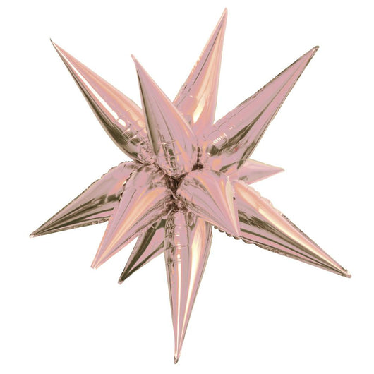 Rose Gold 12 Point 3D Star Foil Balloon - Jumbo