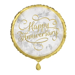 Gold Anniversary Round Foil Balloon 18