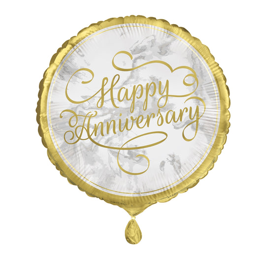 Gold Anniversary Round Foil Balloon 18