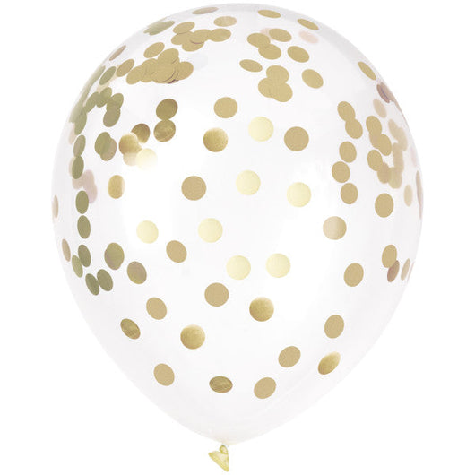 Gold Foil Confetti Filled 12