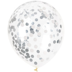 Silver Foil Confetti Filled 12