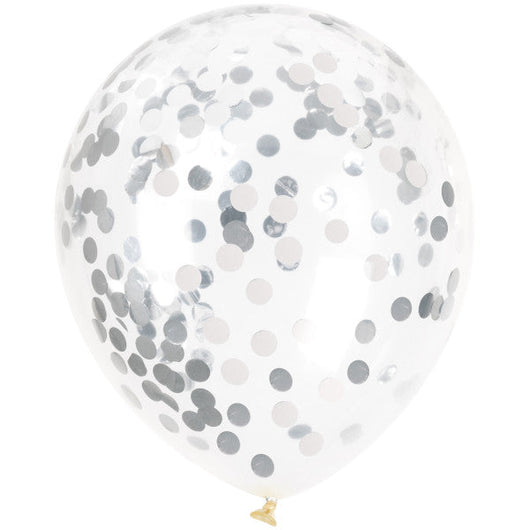 Silver Foil Confetti Filled 12