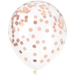Rose Gold Foil Confetti Filled 12