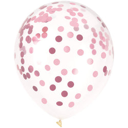 Light Pink Foil Confetti Filled 12