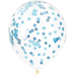 Light Blue Foil Confetti Filled 12