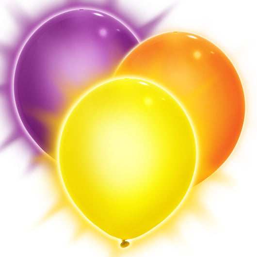 Illooms Solid Assorted Colors Light Up Balloons 9