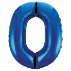 Royal Blue Number 0 Shaped Foil Balloon 34