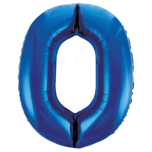 Royal Blue Number 0 Shaped Foil Balloon 34