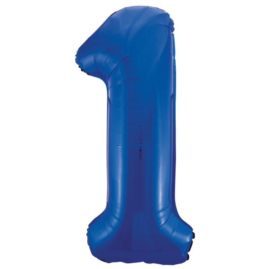 Royal Blue Number 1 Shaped Foil Balloon 34