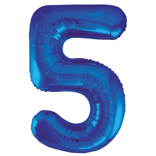 Royal Blue Number 5 Shaped Foil Balloon 34