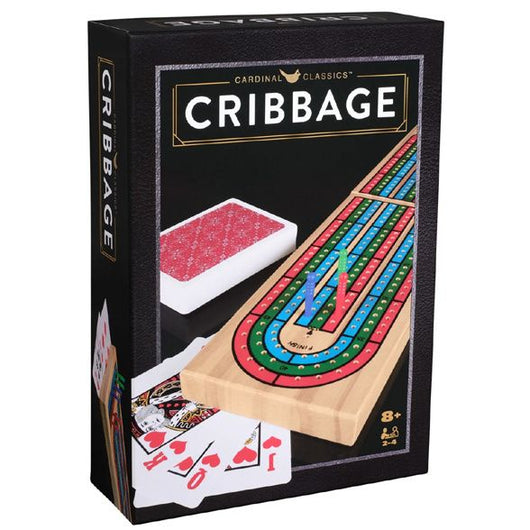 Cribbage Folding Wood Board Game w/Cards (4)