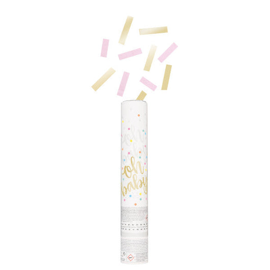 Oh Baby Pink and Gold Confetti Cannon-CDU