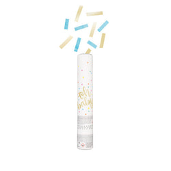Oh Baby Blue and Gold Confetti Cannon