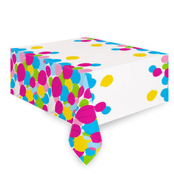 Balloons & Rainbow Birthday Rectangular Plastic Table Cover, 54