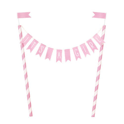 It's a Girl Baby Shower Bunting Cake Topper