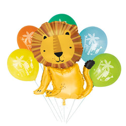 Lion Giant Foil & Latex Balloon Bouquet Kit, 6pc