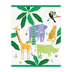 Animal Safari Loot Bags, 8ct
