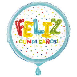 Feliz Cumpleaños Balloon Birthday Round Foil Balloon 18