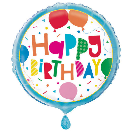 Colorful Balloons Round Foil Balloon 18